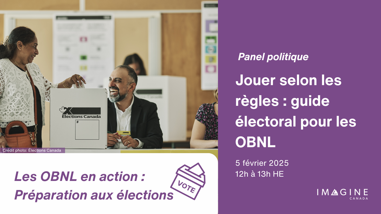 Jouer selon les règles : guide électoral pour les OBNL