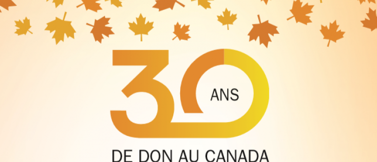 30 ans de don au Canada