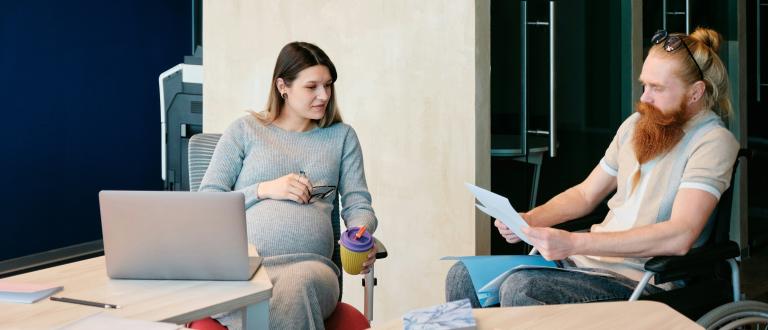 a group of diverse people at the co-working space