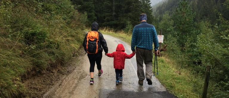 Walking in the rain