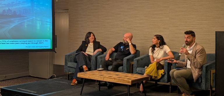 Andrew Troup, Narissa Kanju, David Wighton et Christi Cruz 