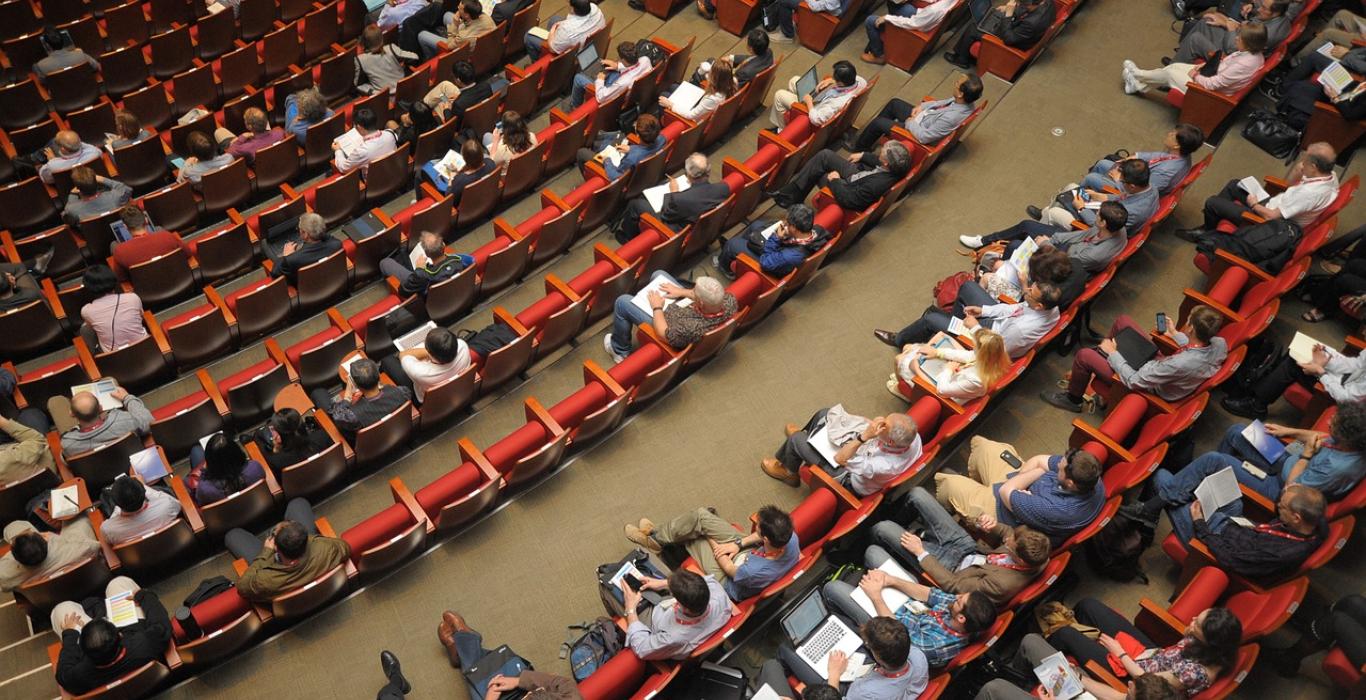 People sitting in an event hall