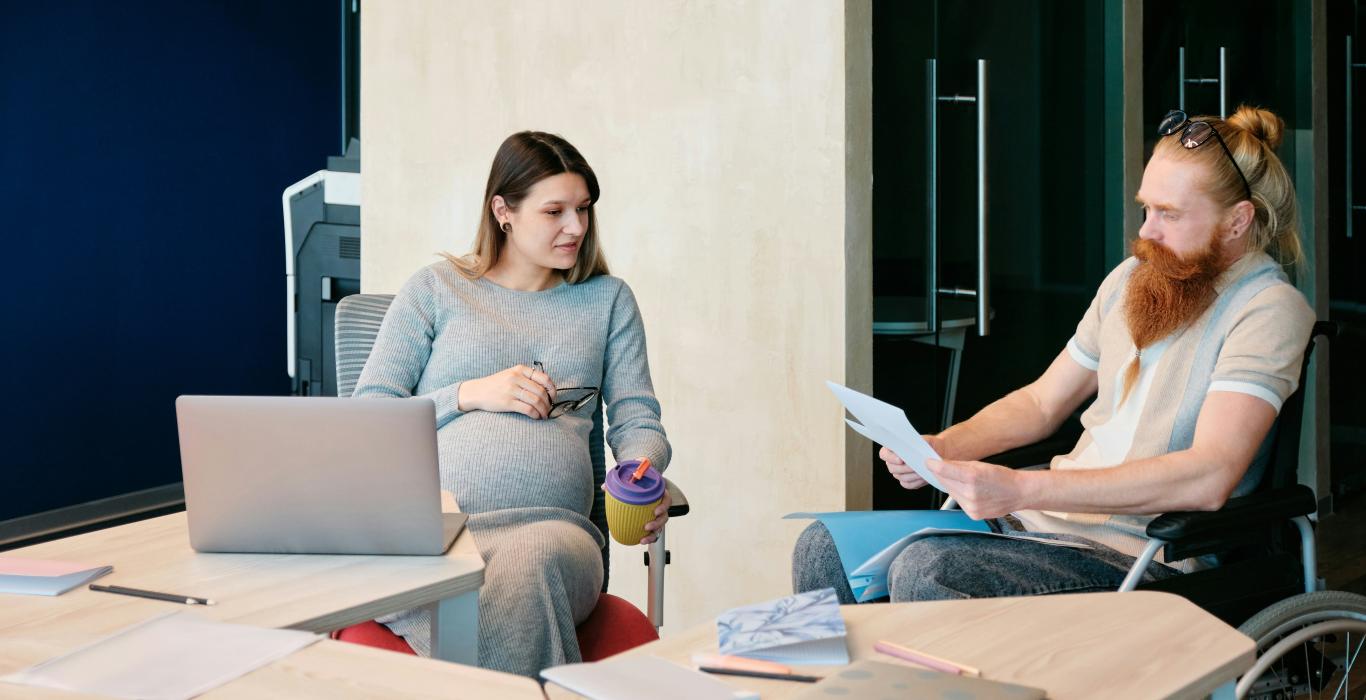a group of diverse people at the co-working space
