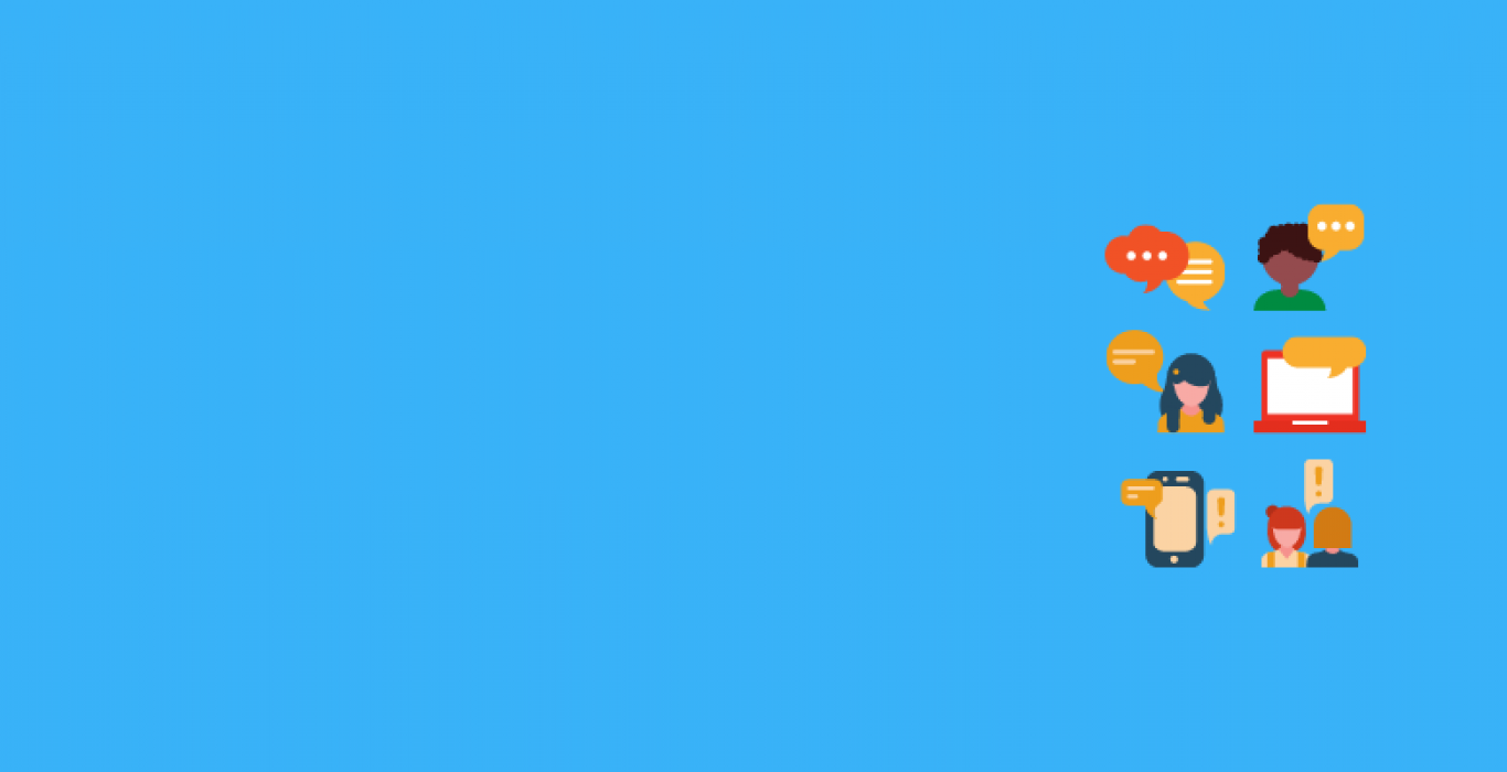 blue background