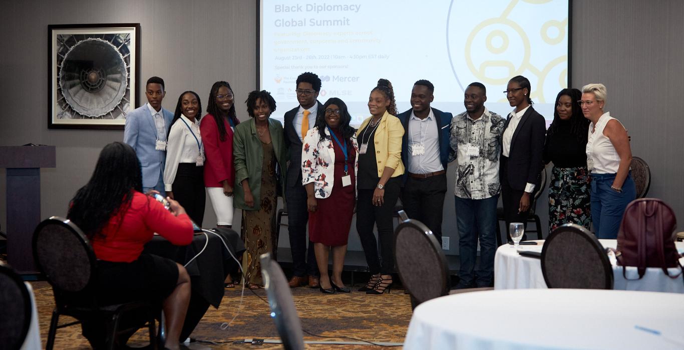 Photo: Dylott group photo at Black Diplomacy Global Summit event